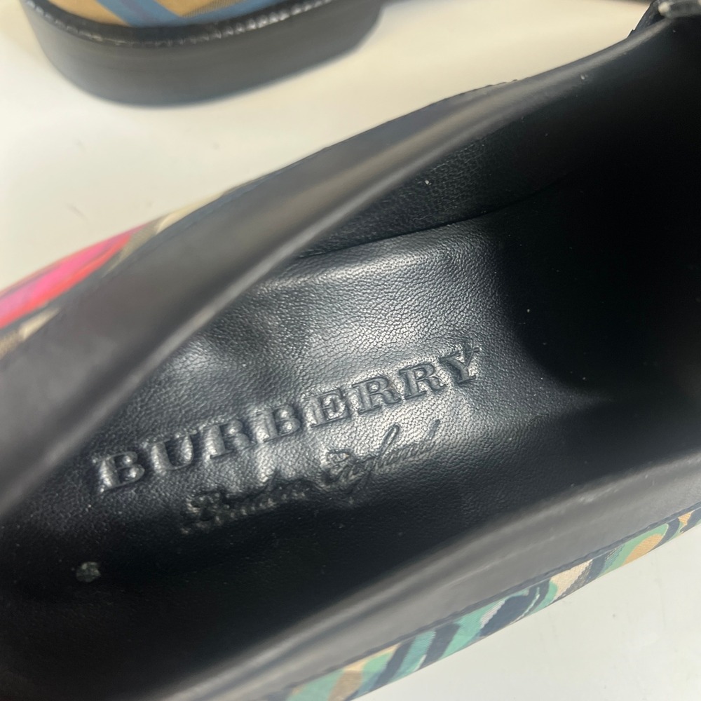 BURBERRY ENGLISH ICONS VINTAGE CHECK BEDMONT LOAFERS EU 40 US 9  Leather - Picture 9 of 15